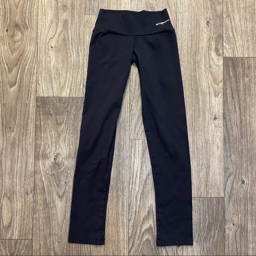 BRAZILIAN BLK COTTON COMPRESSION LEGGINGS, size S